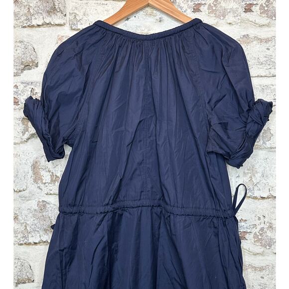 A.L.C. Odin Poplin Midi Asymmetric Cotton Dress Maritime Navy Blue Size 8 NWT - Picture 13 of 15